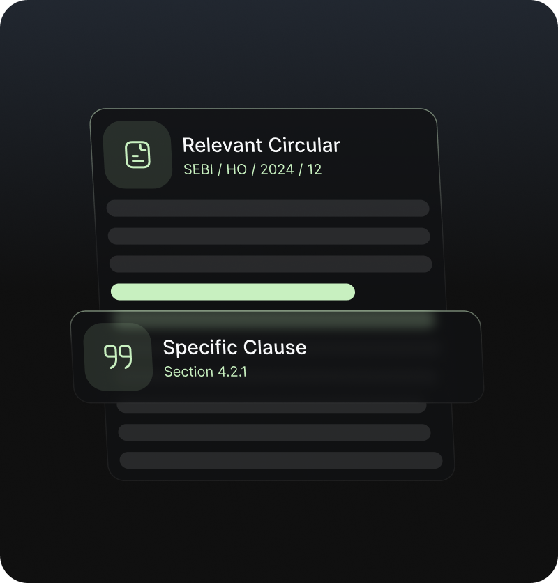 A regulatory circular linked to a specific clause