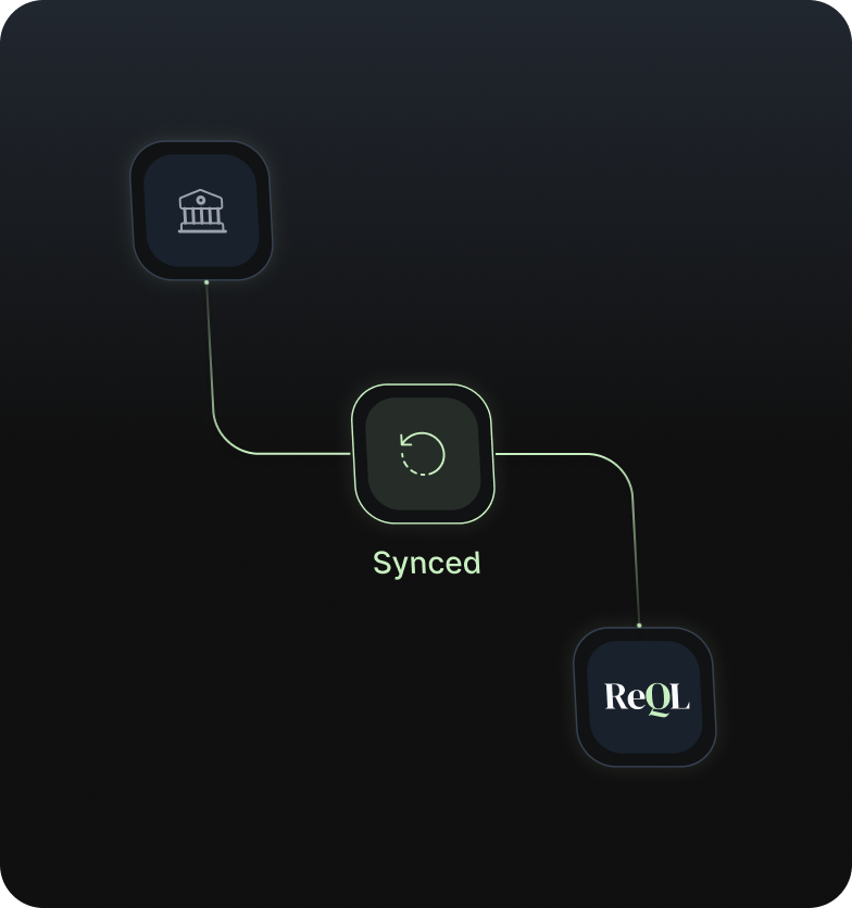 Regulatory sources synchronised with ReQL